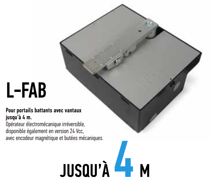 Modèle L-FAB NICE MOTEUR PORTAILS BATTANTS
